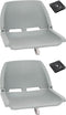 vidaXL - 4-delige - Bootstoelenset - inklapbaar - grijs