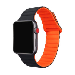 Celly BandMag 2-in-1 - Smartwatch bandje - Magnetische sluiting - Zwart/Oranje