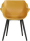 Hartman Sophie Studio dining armstoel - Curry Yellow - Carbon Black poot