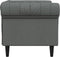vidaXL Fauteuil Chesterfield-stijl stof donkergrijs