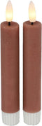 Countryfield Led dinerkaarsen - 2x st- roze -H15cm - afstandsbediening