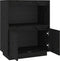 vidaXL - Dressoir - 60x34x75 - cm - massief - grenenhout - zwart
