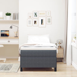 vidaXL - Bed - Frame - Donkergrijs - 90x190 - cm - Corduroy - Stof