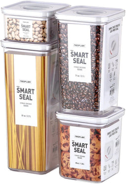 Neoflam Smart Seal - Voorraadpotten - Luchtdicht - BPA-vrij - Set van 4 (4 stuks)