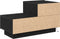 vidaXL - Nachtkastje - met - LED-verlichting - Zwart - Eiken - 70x36x40.5 - cm