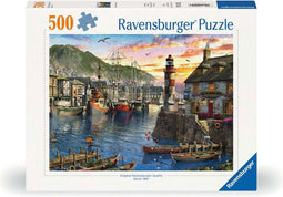 Ravensburger puzzel Sonnenaufgang im Hafen - 500 stukjes.