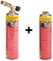 Rothenberger Gasbrander - Gasbrander set - 2x Multigas 300ml - Rood Geel