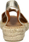 Toni Pons Etna - Dames Espadrilles - Metallic look - Platinum - Maat 39