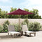 vidaXL - Parasol - met - houten - paal - 198x198x231 - cm - bordeauxrood