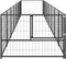 vidaXL - Hondenkennel - 8 - m² - staal - zwart