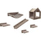 Klimwand voor katten - KERBL - MONTE BALDO - 6 stuks - Grijs - Grote kennel