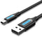 Vention COMBI - USB A naar Mini-USB B Kabel - 3 m - Zwart