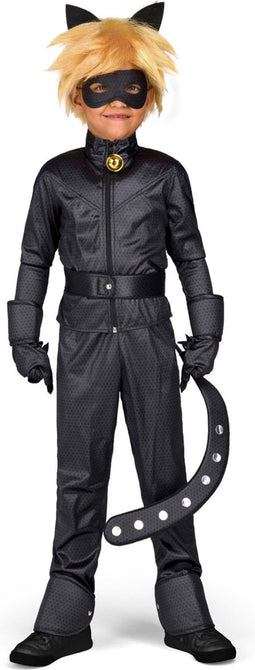 VIVING COSTUMES / JUINSA - Miraculous Cat Noir kostuum voor kinderen - 128 - 134 (6 - 8 jaar)