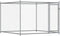 vidaXL - Hondenhok - met - deur - 6x2x1,5 - m - gegalvaniseerd - staal - grijs