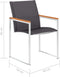 vidaXL - Tuinstoelen - 4 - st - textileen - en - roestvrij - staal - grijs