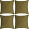 vidaXL - Kussenhoezen - linnen - look - 50 - x - 50 - cm - antraciet - 4 - stuks