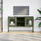 vidaXL - Tv-meubel - 100,5x39x60,5 - cm - staal - olijfgroen