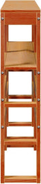 vidaXL - Hoofdbord - met - schappen - 150 - cm - massief - grenenhout - wasbruin
