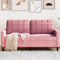 vidaXL - Tweezitsbank - 140 - cm - fluweel - roze