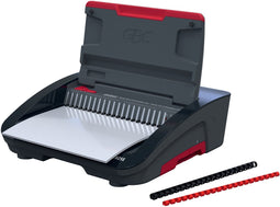 GBC CombBind® CB25E Elektrische Inbindmachine - Plastic Bindruggen - 450 Vel - Zwart/ Rood