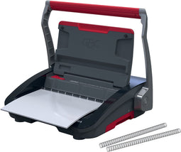 GBC WireBind® WB15 Handmatige Inbindmachine - Spiraal Gebonden - 125 Vel - Zwart/ Rood