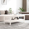 vidaXL - Salontafel - 110x50x40 - cm - massief - grenenhout - wit