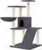 vidaXL - Kattenmeubel - met - sisal - krabpalen - 94 - cm - donkergrijs