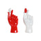 Decoratieve figuren Home ESPRIT Wit Rood Hand 12 x 8,5 x 26 cm (2 Stuks)