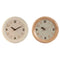 Muurklok Home ESPRIT Beige Natuurlijk Hout 30 x 5 x 30 cm (2 Stuks)