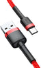 Baseus Cafule - USB naar USB-C kabel - 50 cm - Rood