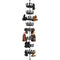 tectake® Schoenencarrousel - Draaibaar schoenenrek voor 96 schoenen - Klemmechanisme vloer-plafond - Hoogte max. 300cm