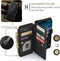 Caseme - Geschikt voor iPhone 14 Pro Max - Vintage 2 in 1 portemonnee hoes - Zwart