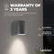 LEDVION - LED Wandlamp - GU10 - IP54 - Antraciet