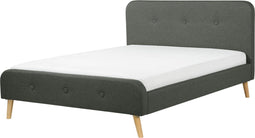 RENNES - Tweepersoonsbed - Donkergrijs - 180 x 200 cm - Polyester