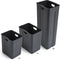 Umuzi Cleaning prullenbak - 60L - Soft close - 3 compartimenten - Metaalgrijs