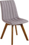 CALGARY - Eetkamerstoel - Grijs - Polyester