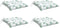 vidaXL - Stoelkussens - 4 - st - bladpatroon - 40x40x7 - cm - stof