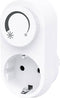 GBO LED tussenstekker met dimmer en draairegelaar met randaarde wit, voor LED 3 - 24 Watt