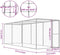 vidaXL - Kattenkooi - 4,5x1,5x1,5 - m - gegalvaniseerd - staal