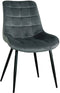 Lizzely Garden & Living De Vince - Eetkamerstoel - Velvet zitting - Grijs