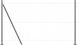 vidaXL - Hekpalen - met - Basisplaten - 13 - stuks - Ø32mm - 83,5cm - Gegalvaniseerd - Staal