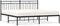 vidaXL - Bedframe - met - hoofdbord - metaal - zwart - 183x213 - cm