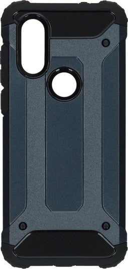 iMoshion Hoesje Geschikt voor Motorola One Vision Hoesje - iMoshion Rugged Xtreme Backcover - Donkerblauw