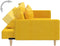 vidaXL - Slaapbank - 2-zits - met - 2 - kussens - stof - geel