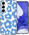 iMoshion Hoesje Geschikt voor Samsung Galaxy S23 Plus Hoesje Siliconen - iMoshion Design hoesje - Blauw / Retro Blue Flowers