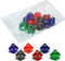 Dobbelsteen D10 22mm acryl 10-100 in 6 kleuren Per 12