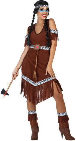 Kostuums voor Volwassenen Amerikaans-Indiaans Bruin - M/L
