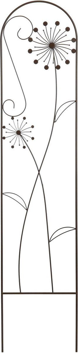 Mica Decorations Plantenstandaard Dandelion - 33.5x0.5x150 cm - Ijzer - Donker Bruin