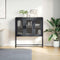 vidaXL - Dressoir - 100,5x39x107 - cm - koudgewalst - staal - zwart