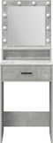 vidaXL - Kaptafel - met - LED-verlichting - - - Betonnen - Grijs, - 50 - x - 41 - x - 135 - cm